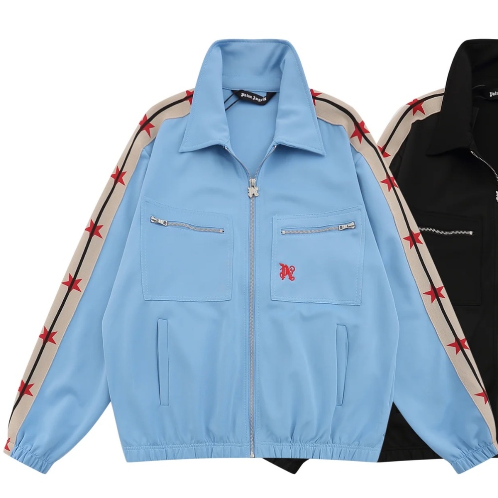 Palm Angels x HASS F1 Racing Light Blue Zip Up Jacket